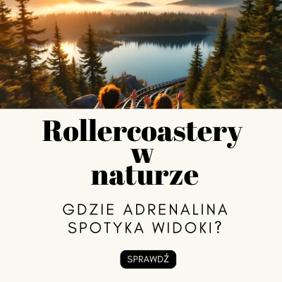 Rollercoastery z widokami na las góry i jeziora